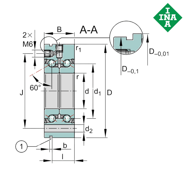 ZKLF2575-2RS-GR.C INA
