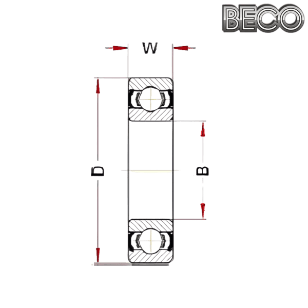 6203 BHTS 2RS C3 VT 180° BECO