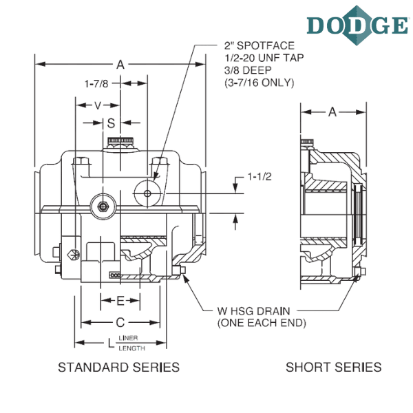 132990 DODGE - 3 7/16 STL PL-WC EXP PIL BLOCK
