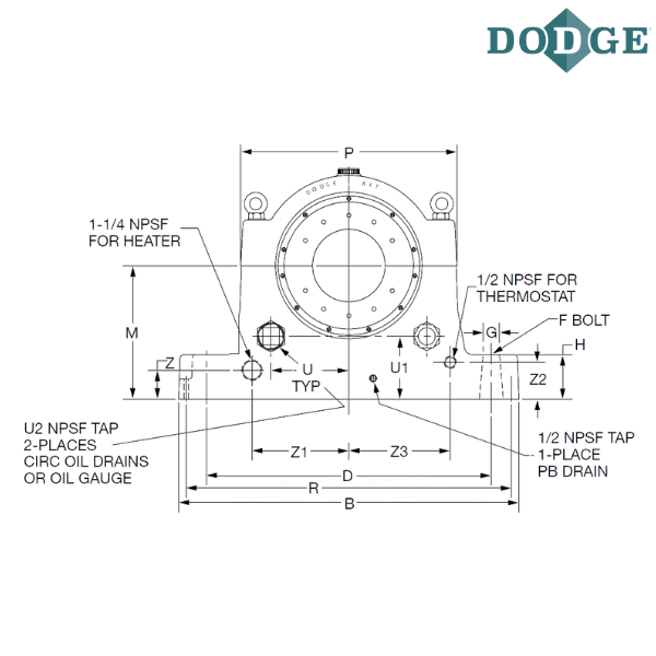 134505 DODGE - #10 RXT HOUSING ASSEMBLY