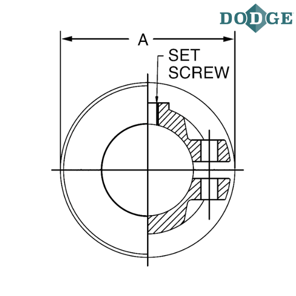 010057 DODGE - 6 SOLID IRON COLLAR