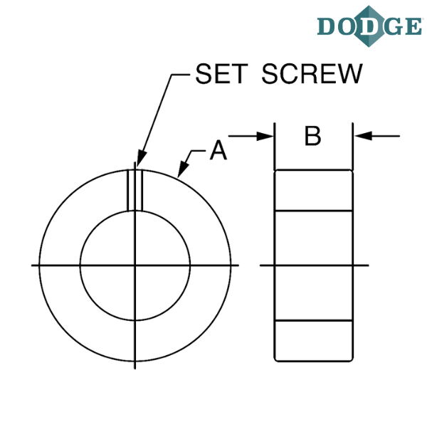 010088 DODGE - 1 15/16 SPLIT IRON COLLAR