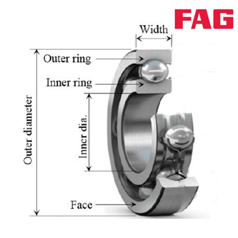 FAG 6005 Deep Groove Ball Bearing 25 x 47 x 12 mm